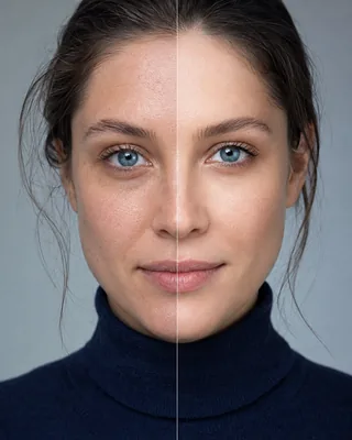 Professional portrait retouching